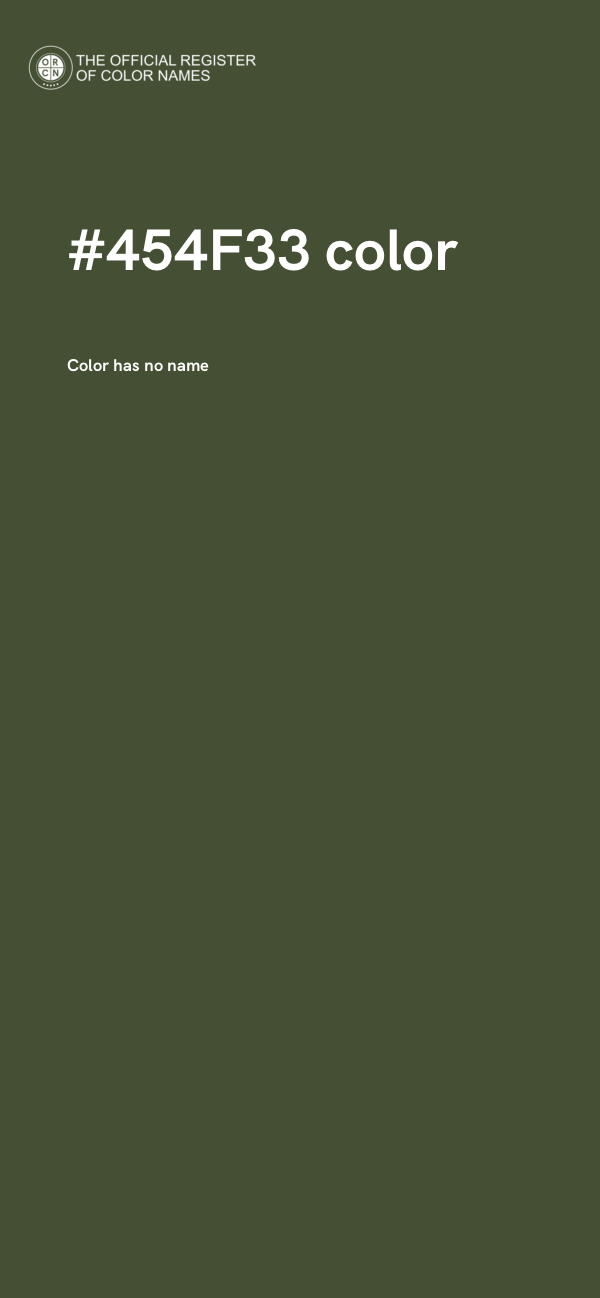 #454F33 color image