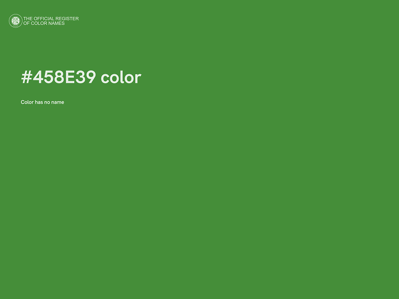 #458E39 color image