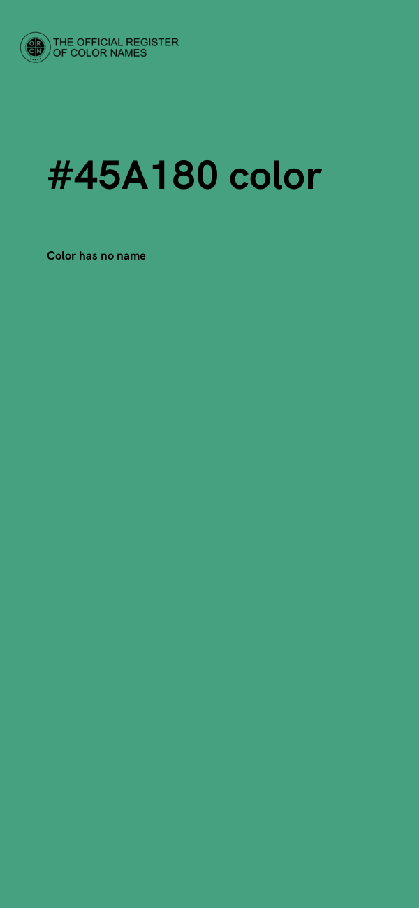 #45A180 color image