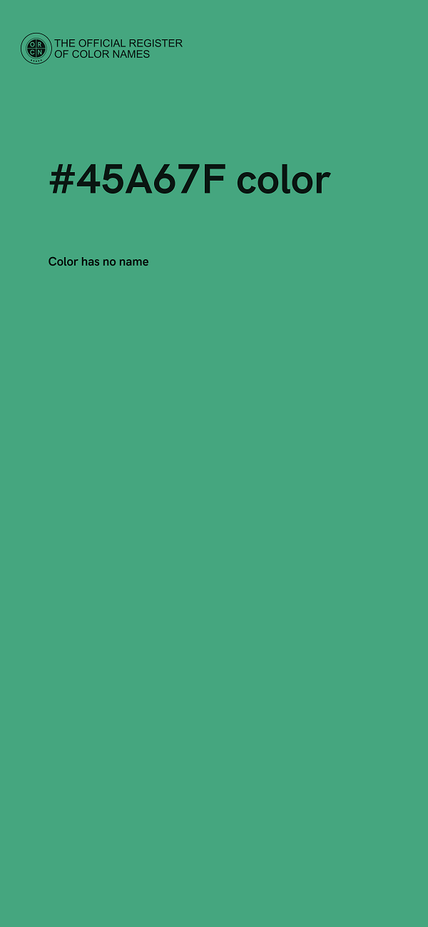 #45A67F color image