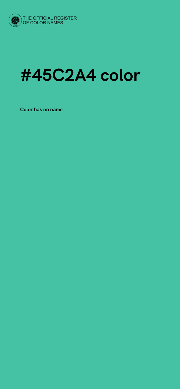 #45C2A4 color image