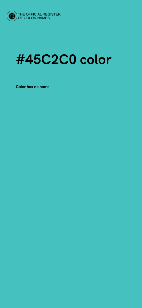 #45C2C0 color image