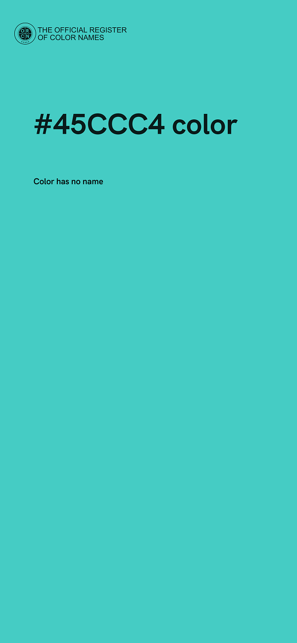 #45CCC4 color image