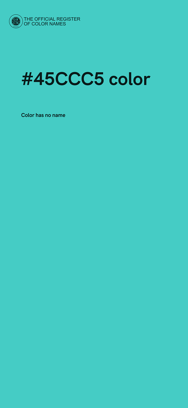 #45CCC5 color image