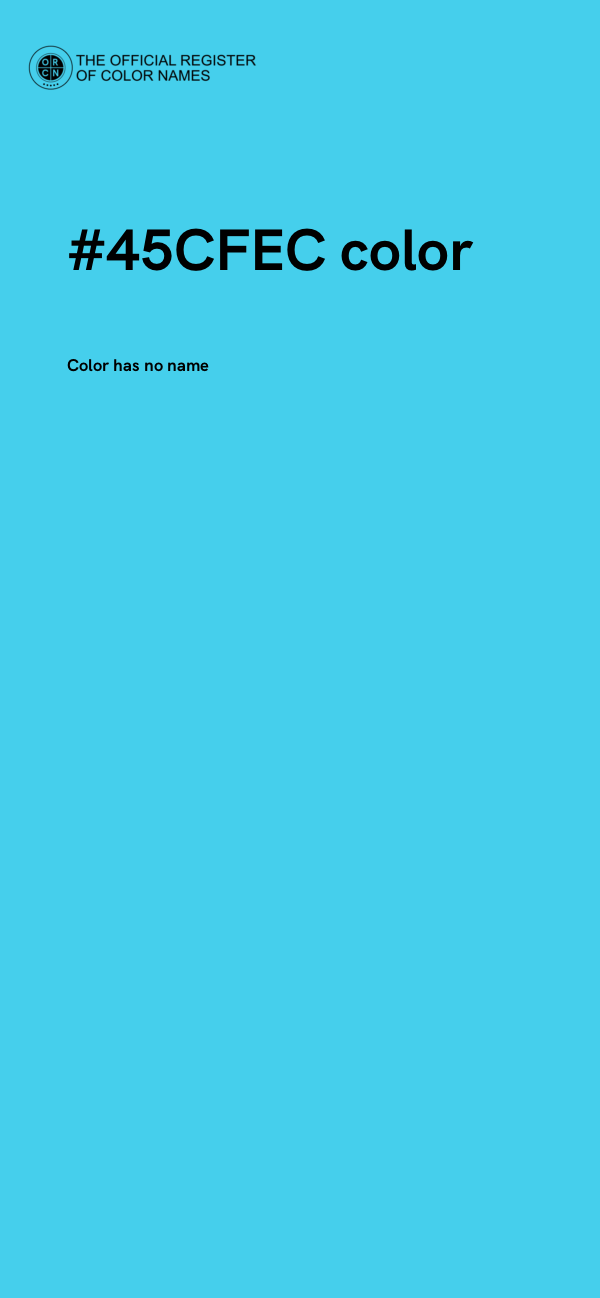 #45CFEC color image