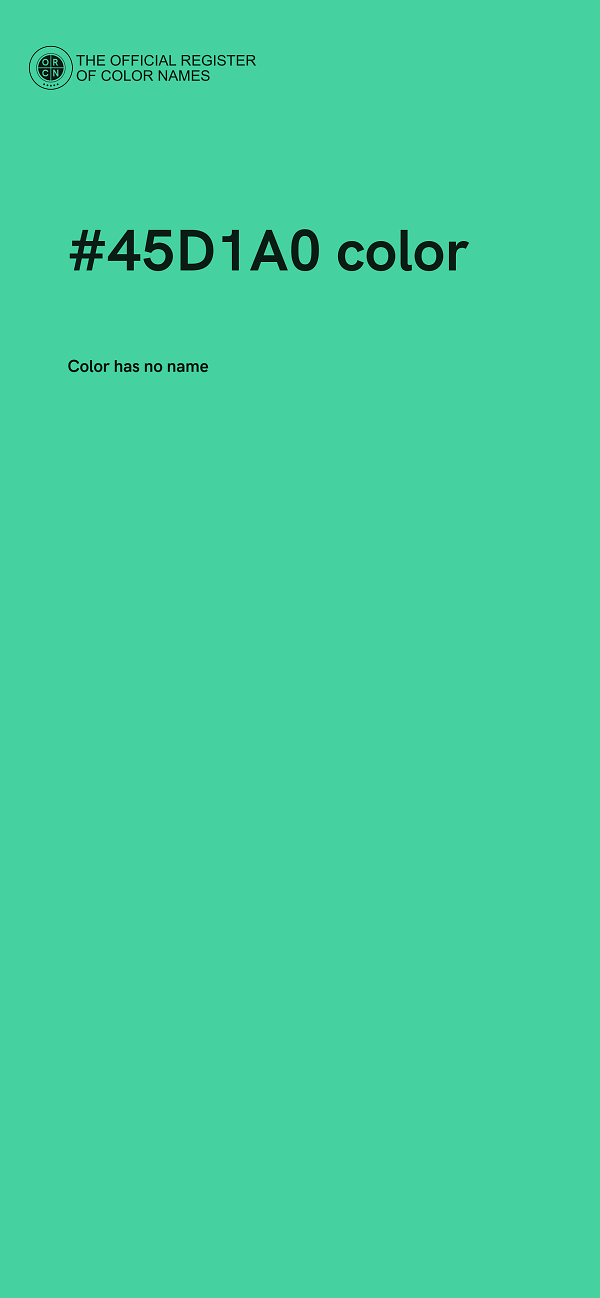 #45D1A0 color image