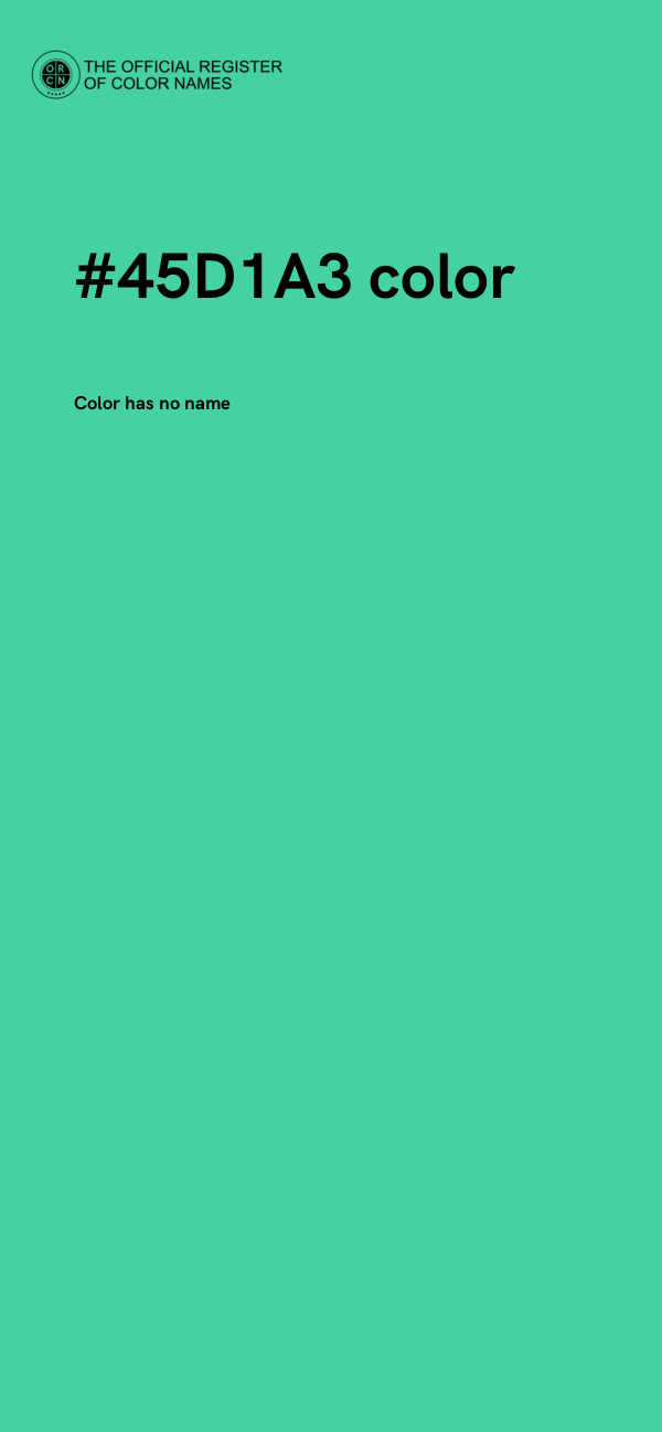 #45D1A3 color image