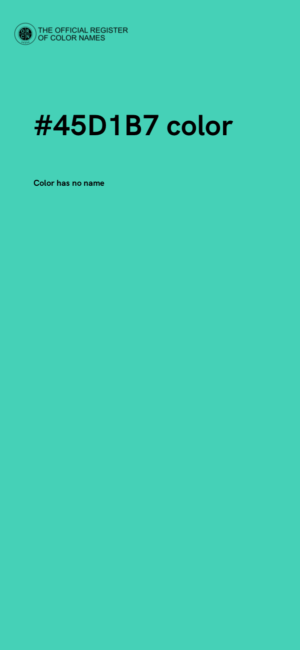#45D1B7 color image