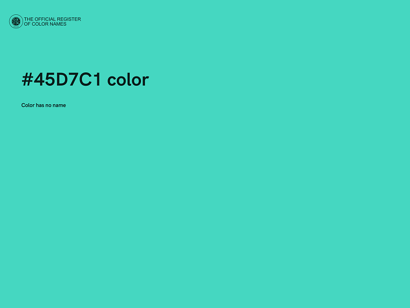 #45D7C1 color image