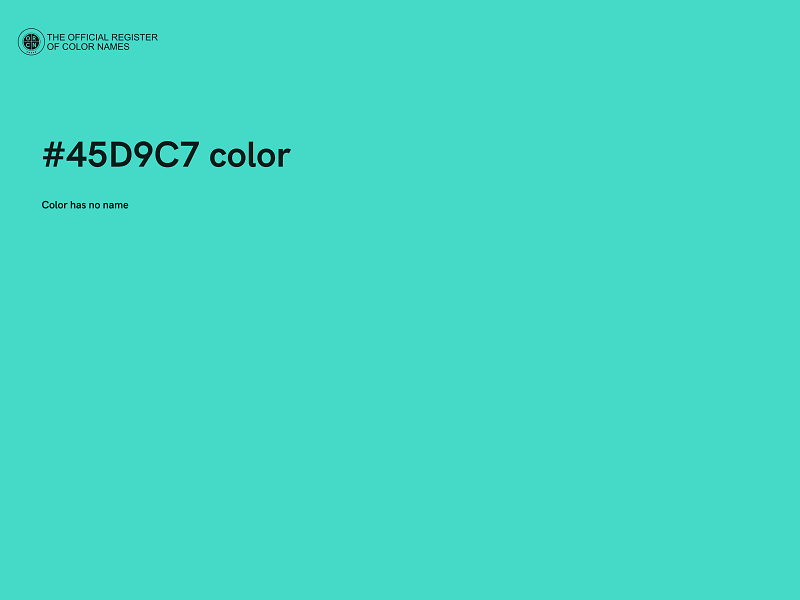 #45D9C7 color image