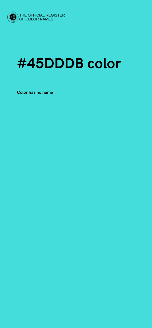#45DDDB color image