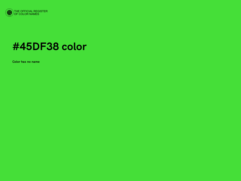 #45DF38 color image