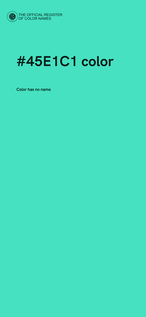 #45E1C1 color image