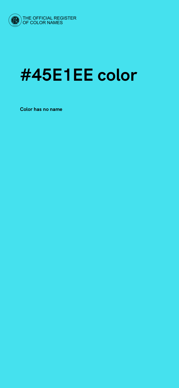 #45E1EE color image