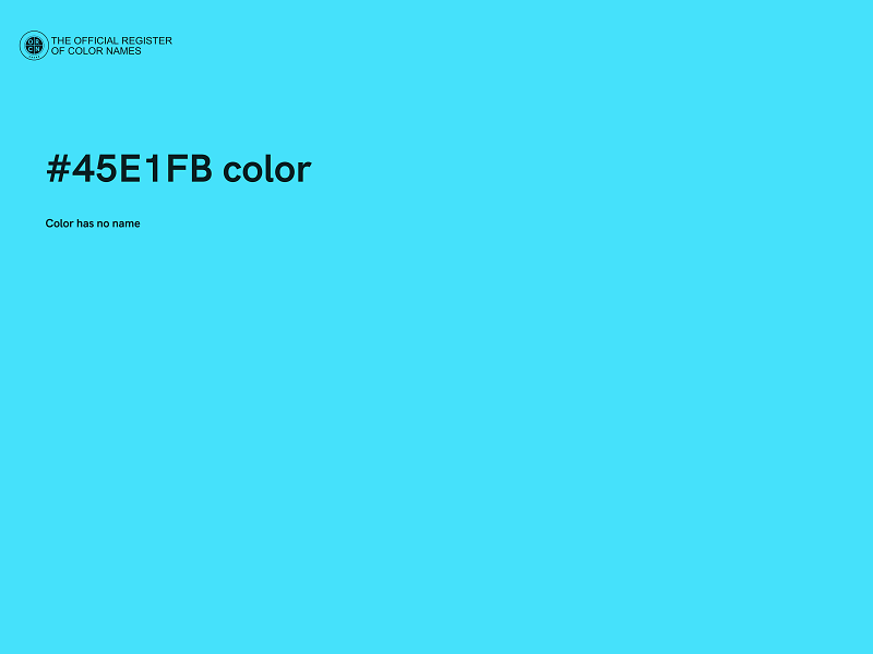 #45E1FB color image