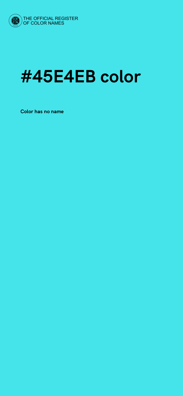 #45E4EB color image