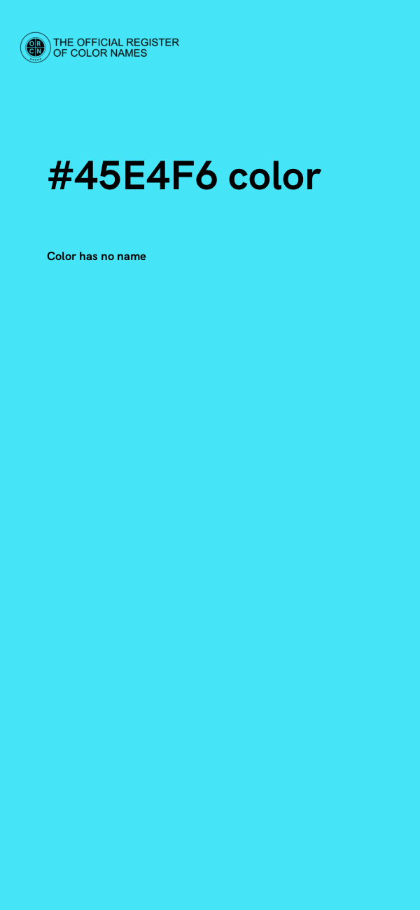 #45E4F6 color image