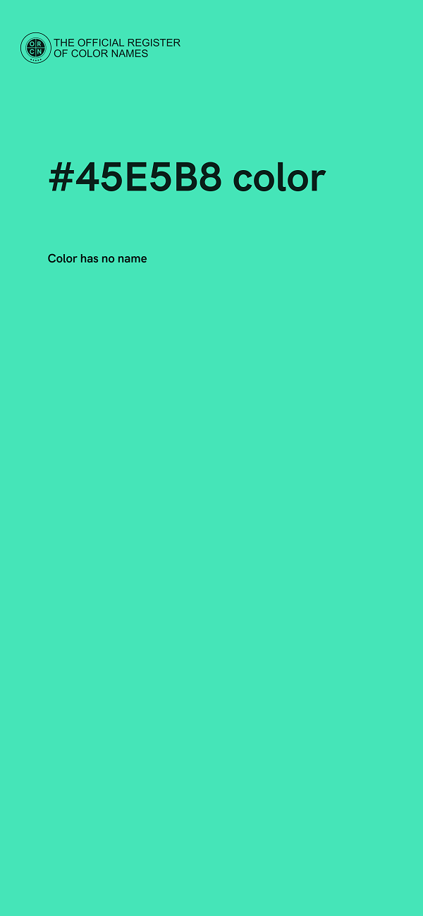 #45E5B8 color image