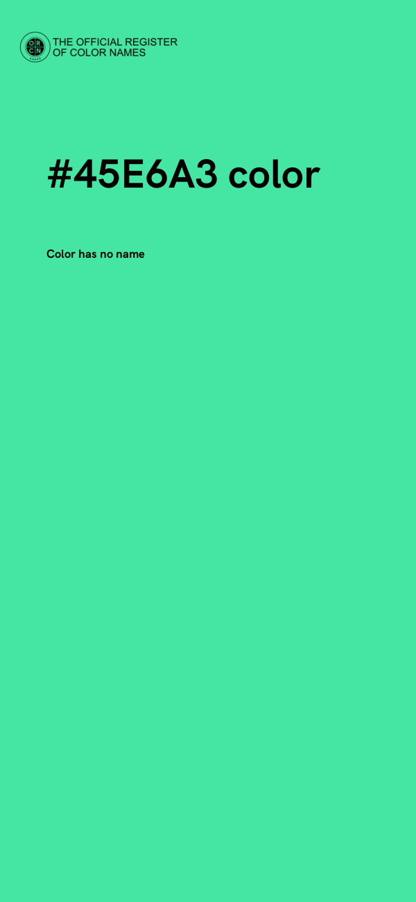 #45E6A3 color image