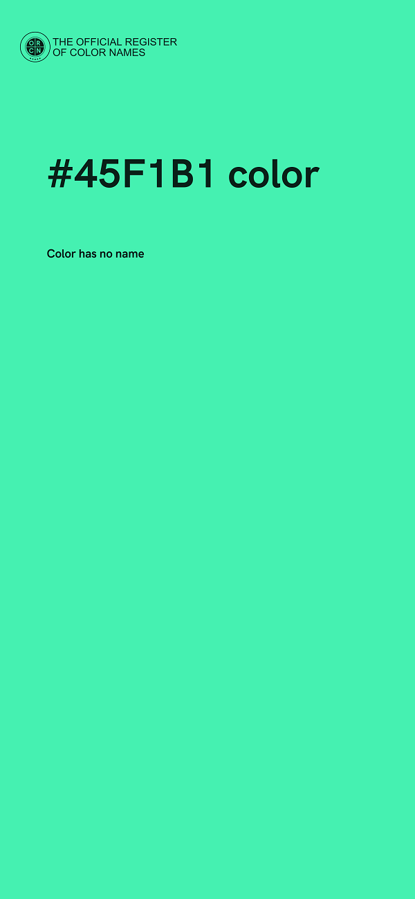 #45F1B1 color image