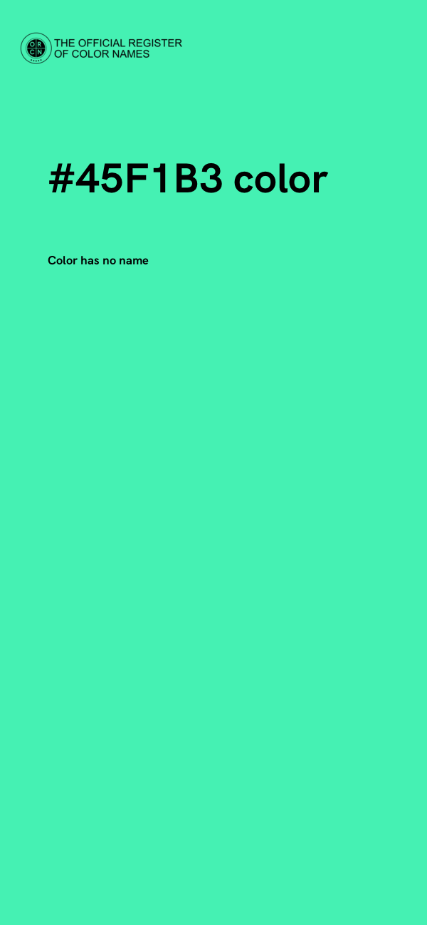 #45F1B3 color image