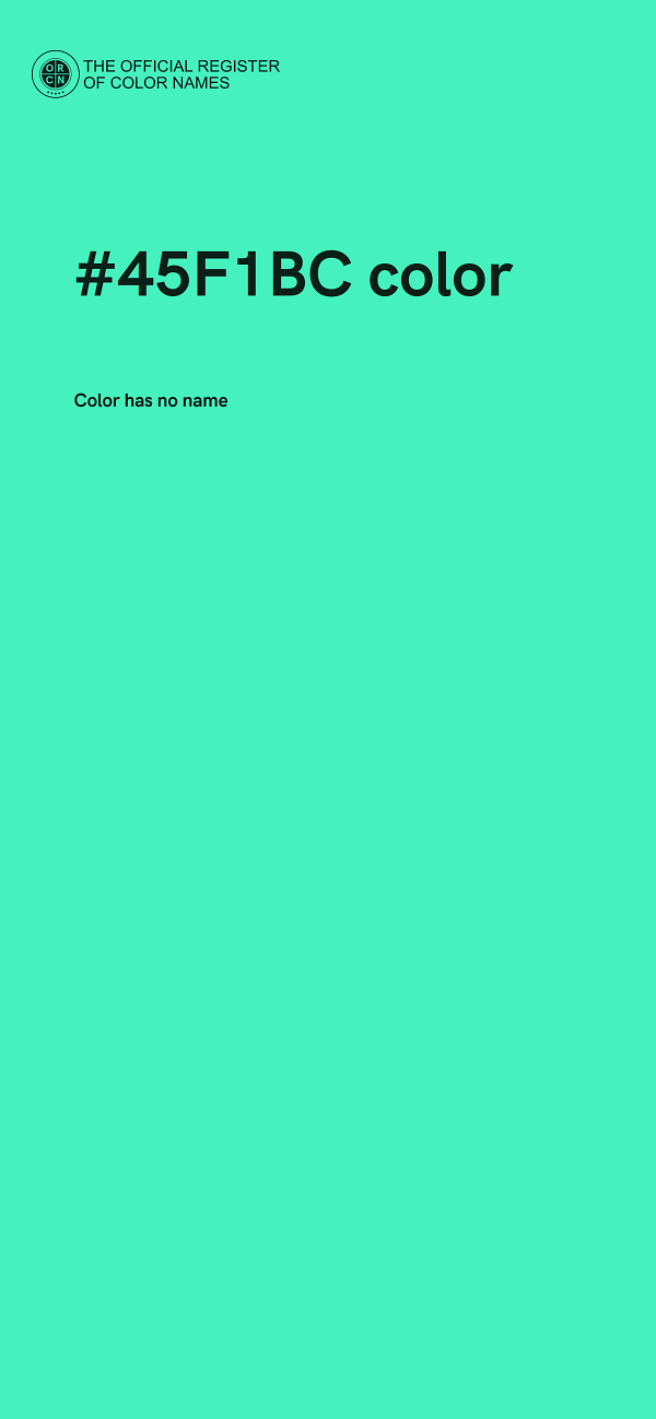 #45F1BC color image