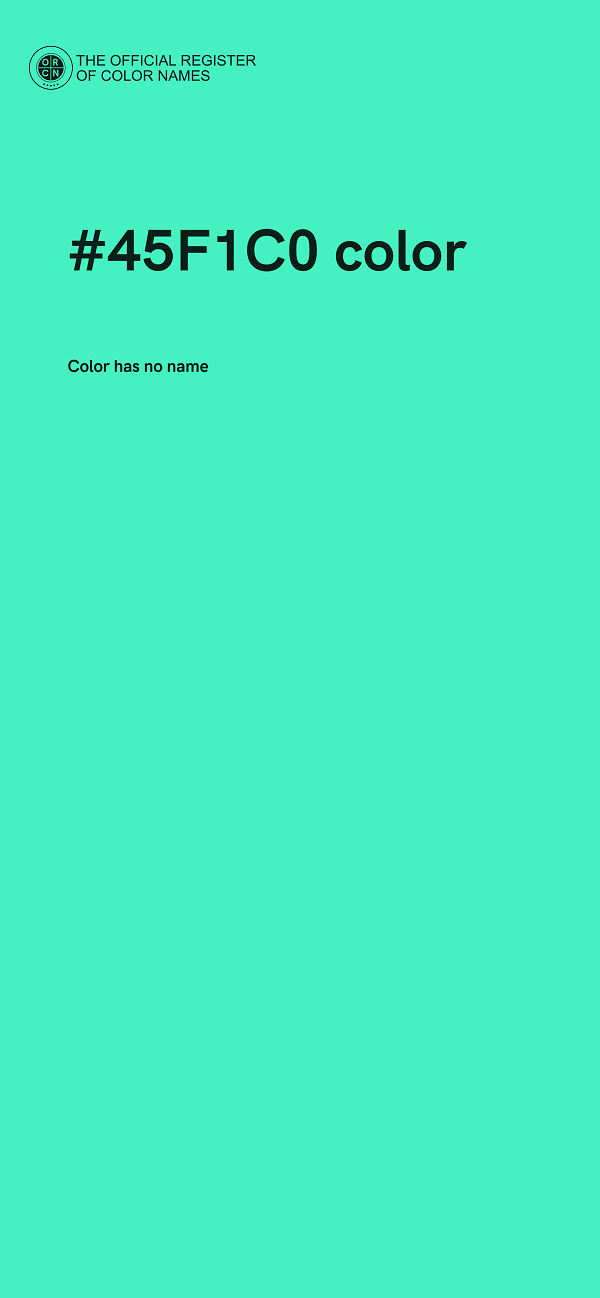 #45F1C0 color image