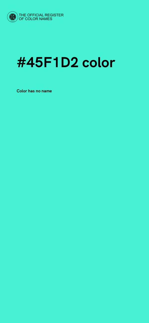 #45F1D2 color image