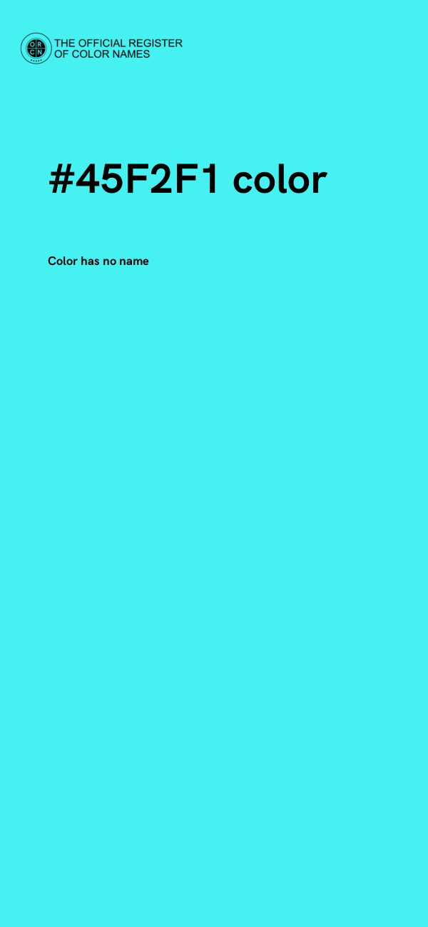#45F2F1 color image