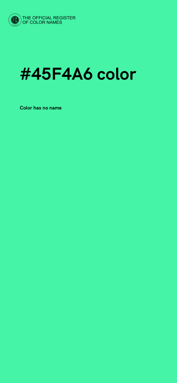 #45F4A6 color image