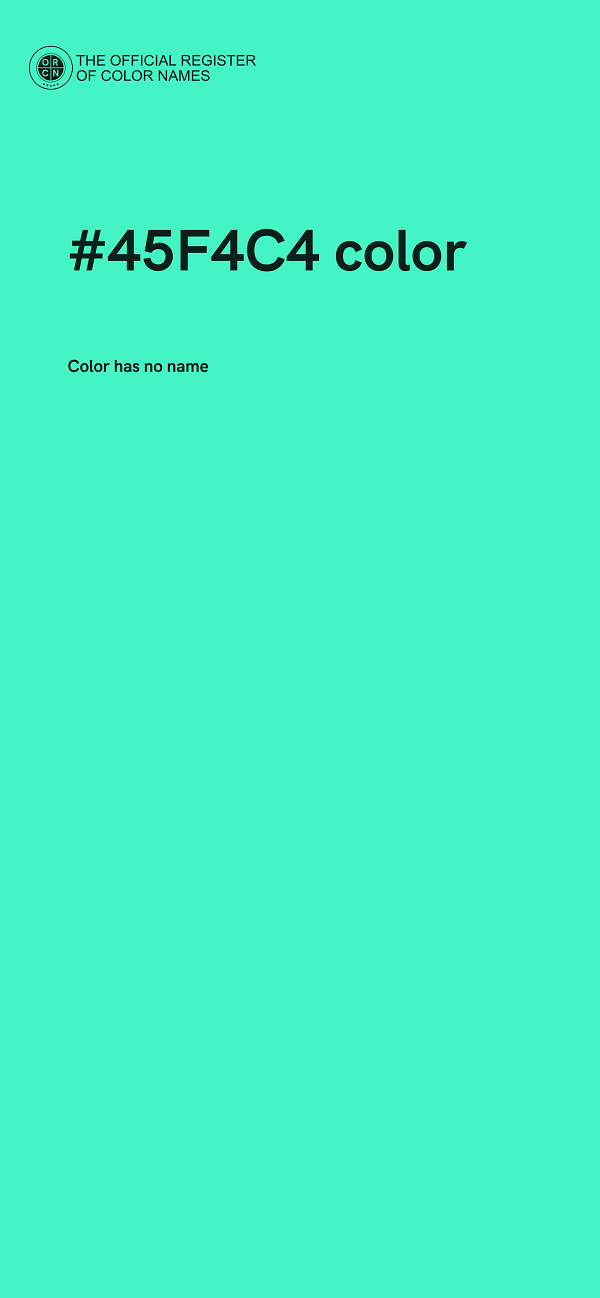 #45F4C4 color image