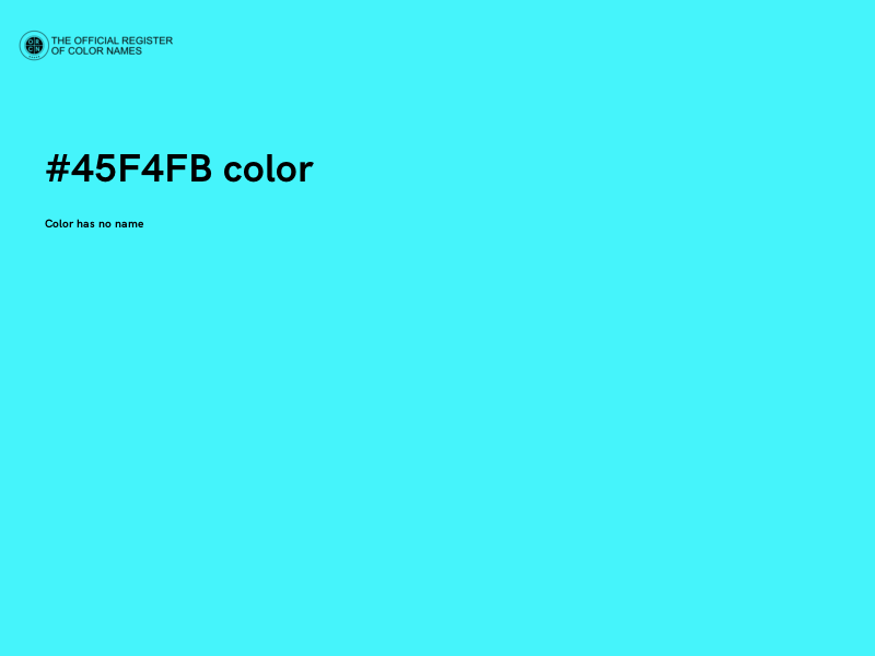 #45F4FB color image