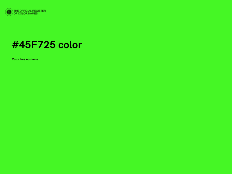 #45F725 color image