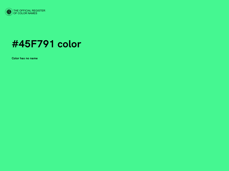#45F791 color image