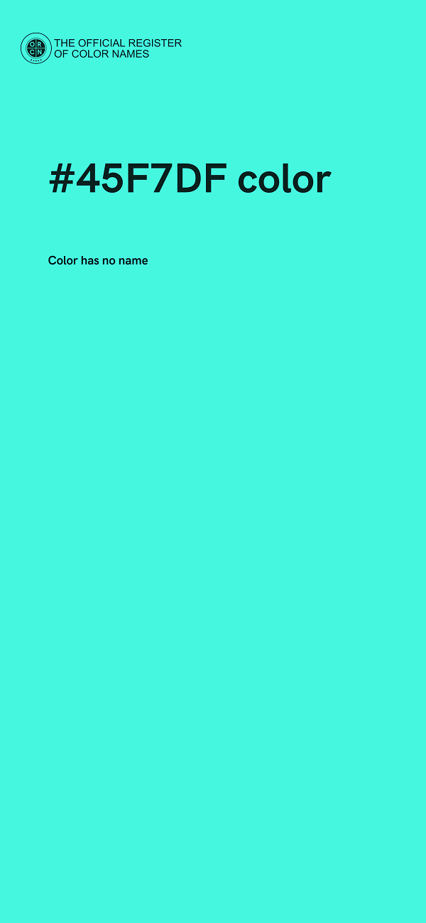 #45F7DF color image