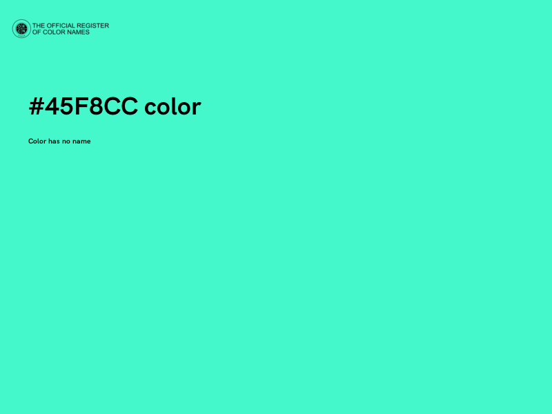 #45F8CC color image