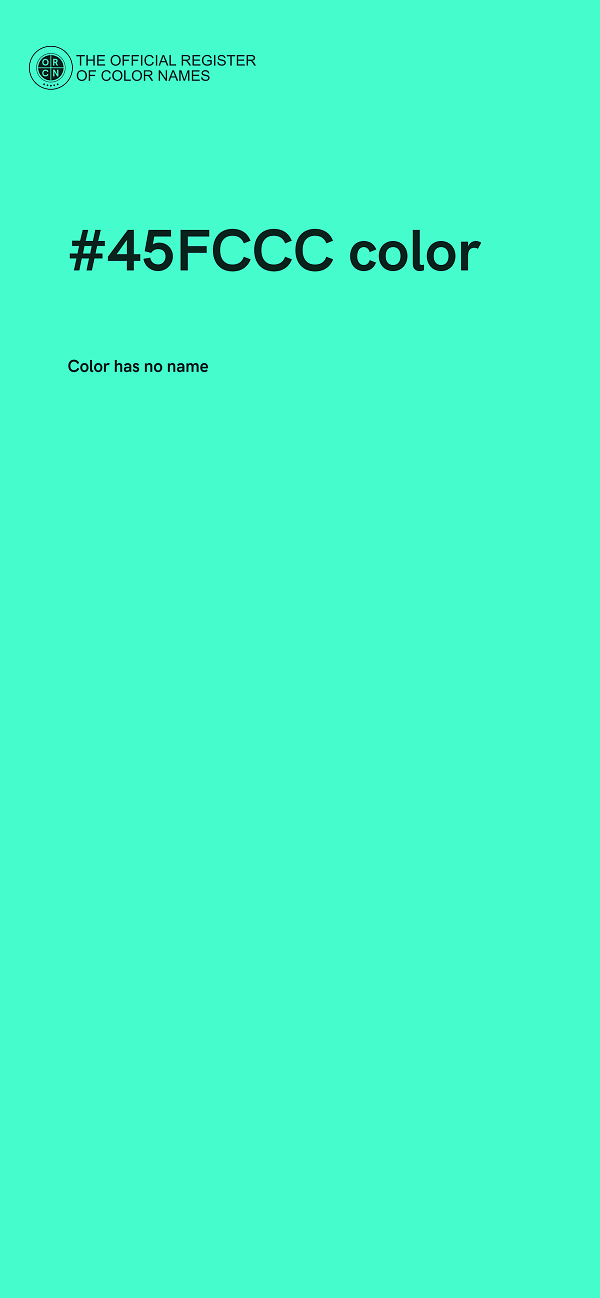 #45FCCC color image