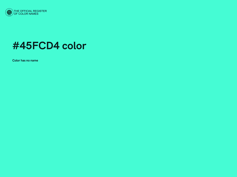 #45FCD4 color image