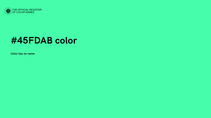 #45FDAB color image