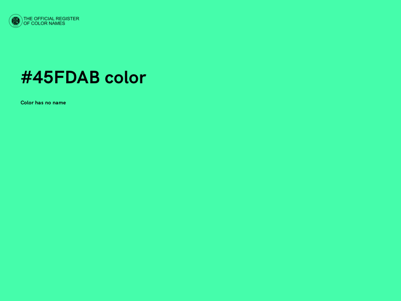 #45FDAB color image