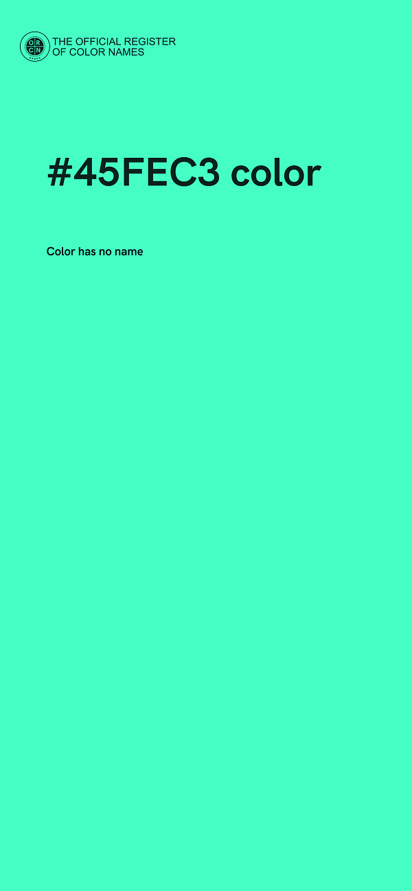 #45FEC3 color image