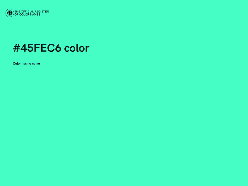 #45FEC6 color image