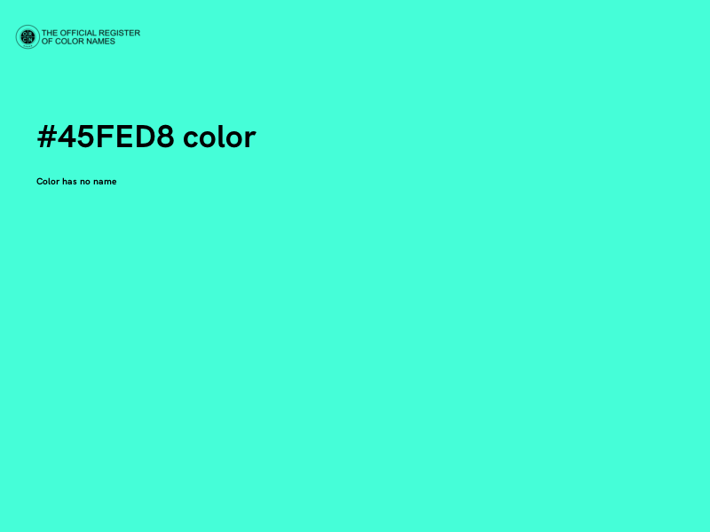 #45FED8 color image