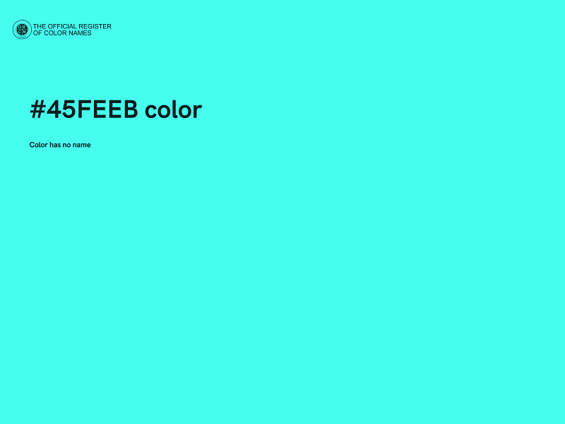#45FEEB color image
