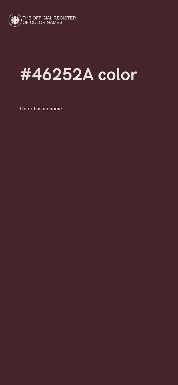 #46252A color image