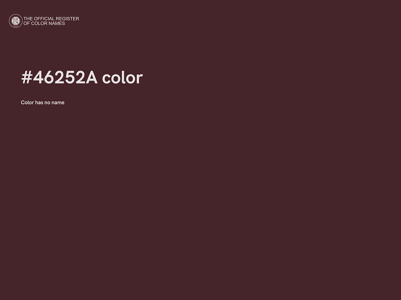 #46252A color image