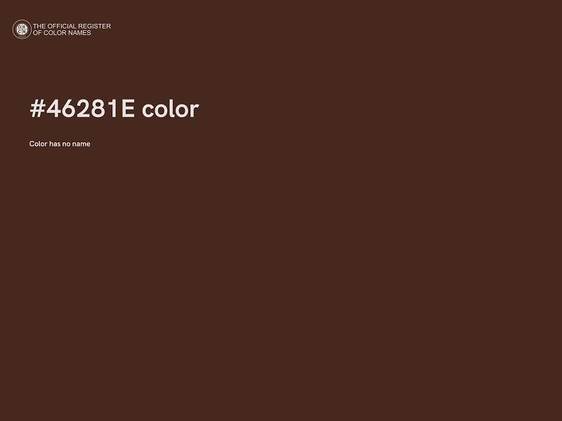 #46281E color image