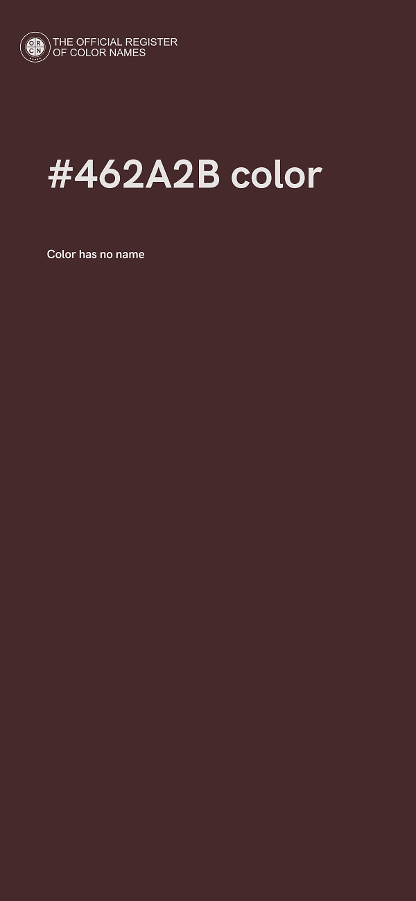 #462A2B color image