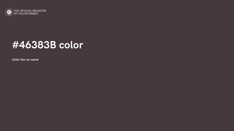 #46383B color image