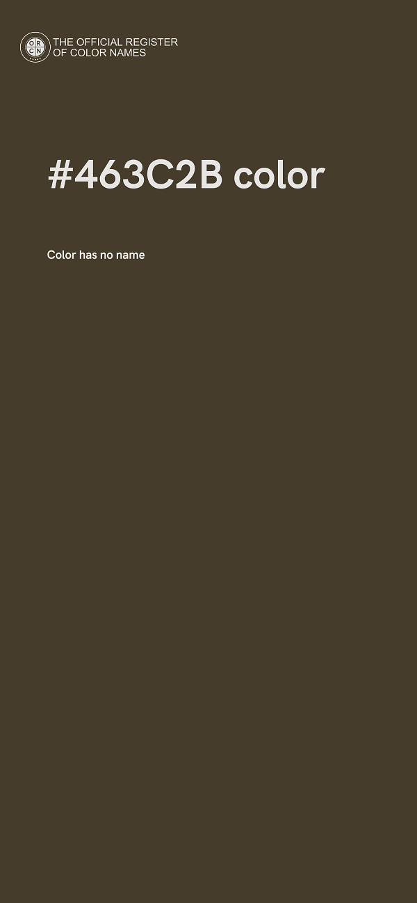 #463C2B color image